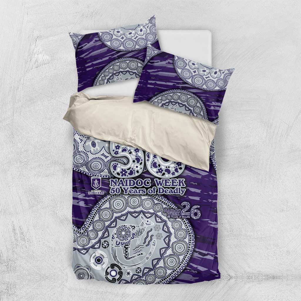 Fremantle Dockers NAIDOC Week 2026 Bedding Set Australian Aboriginal Dot Art Dreamtime Pattern Style