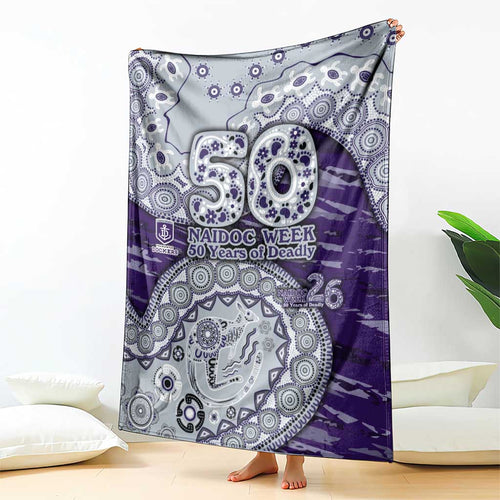 Fremantle Dockers NAIDOC Week 2026 Blanket Australian Aboriginal Dot Art Dreamtime Pattern Style