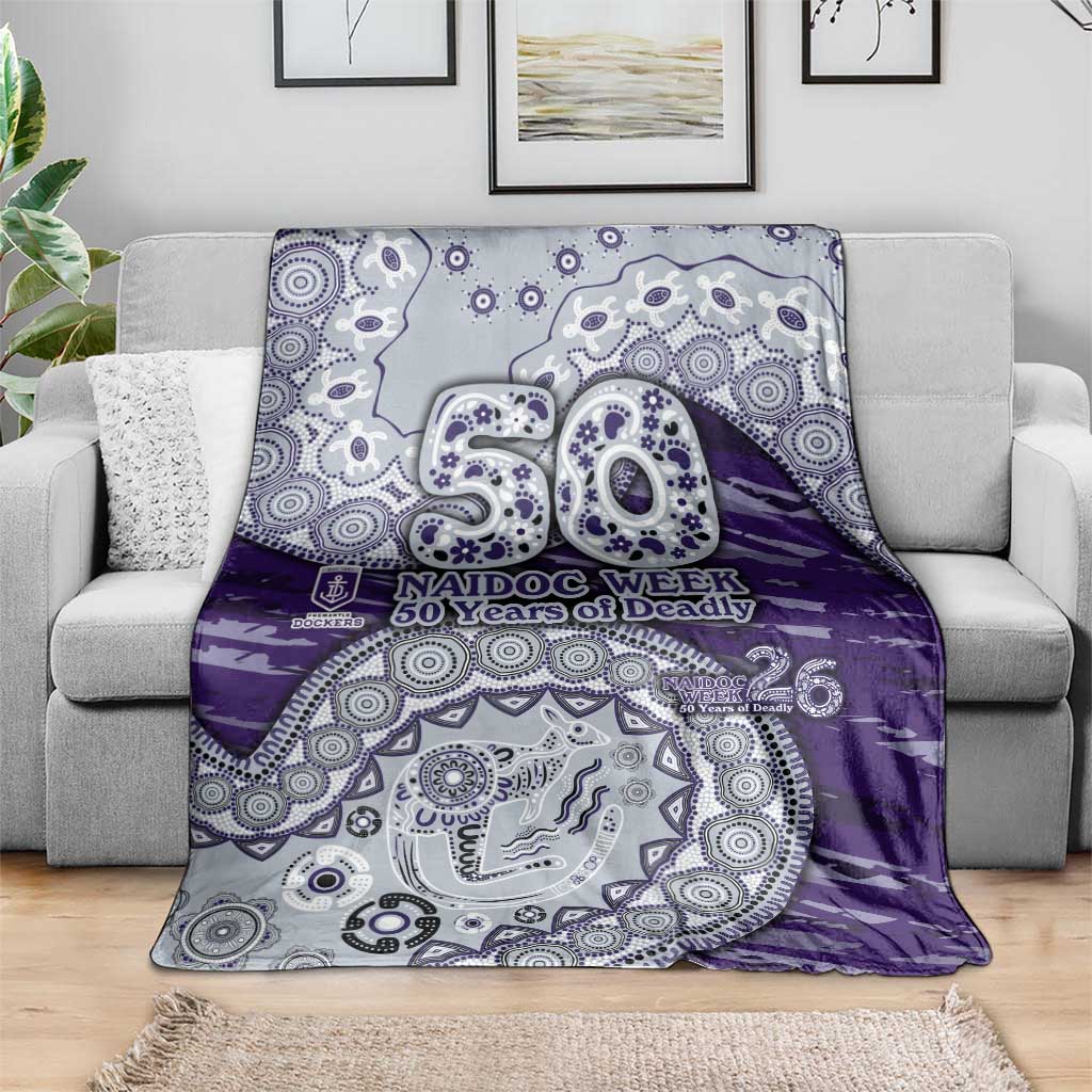 Fremantle Dockers NAIDOC Week 2026 Blanket Australian Aboriginal Dot Art Dreamtime Pattern Style