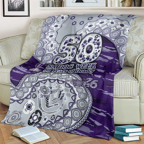 Fremantle Dockers NAIDOC Week 2026 Blanket Australian Aboriginal Dot Art Dreamtime Pattern Style
