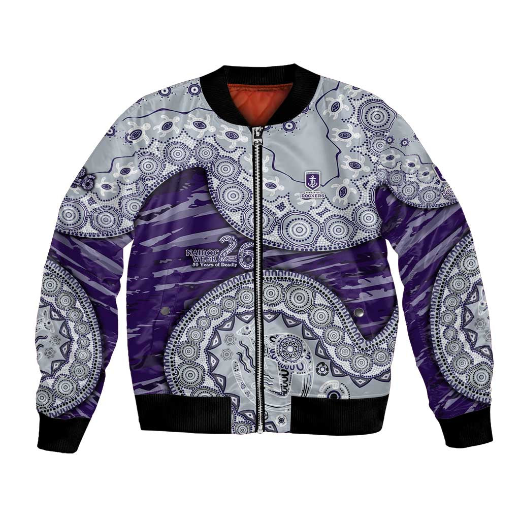 Fremantle Dockers NAIDOC Week 2026 Bomber Jacket Australian Aboriginal Dot Art Dreamtime Pattern Style