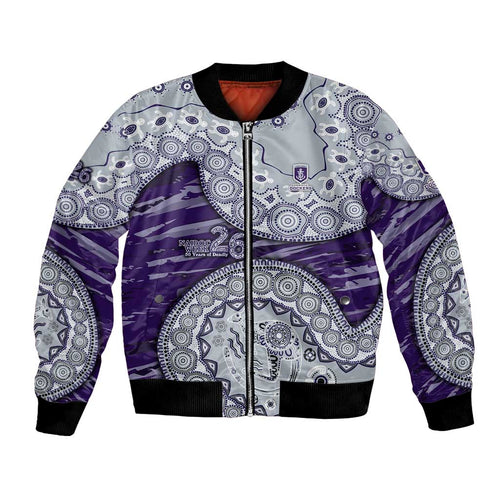 Fremantle Dockers NAIDOC Week 2026 Bomber Jacket Australian Aboriginal Dot Art Dreamtime Pattern Style