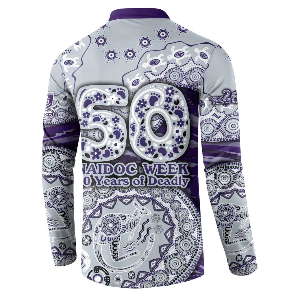 Fremantle Dockers NAIDOC Week 2026 Button Sweatshirt Australian Aboriginal Dot Art Dreamtime Pattern Style
