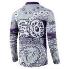 Fremantle Dockers NAIDOC Week 2026 Button Sweatshirt Australian Aboriginal Dot Art Dreamtime Pattern Style