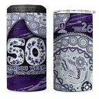 Fremantle Dockers NAIDOC Week 2026 4 in 1 Can Cooler Tumbler Australian Aboriginal Dot Art Dreamtime Pattern Style