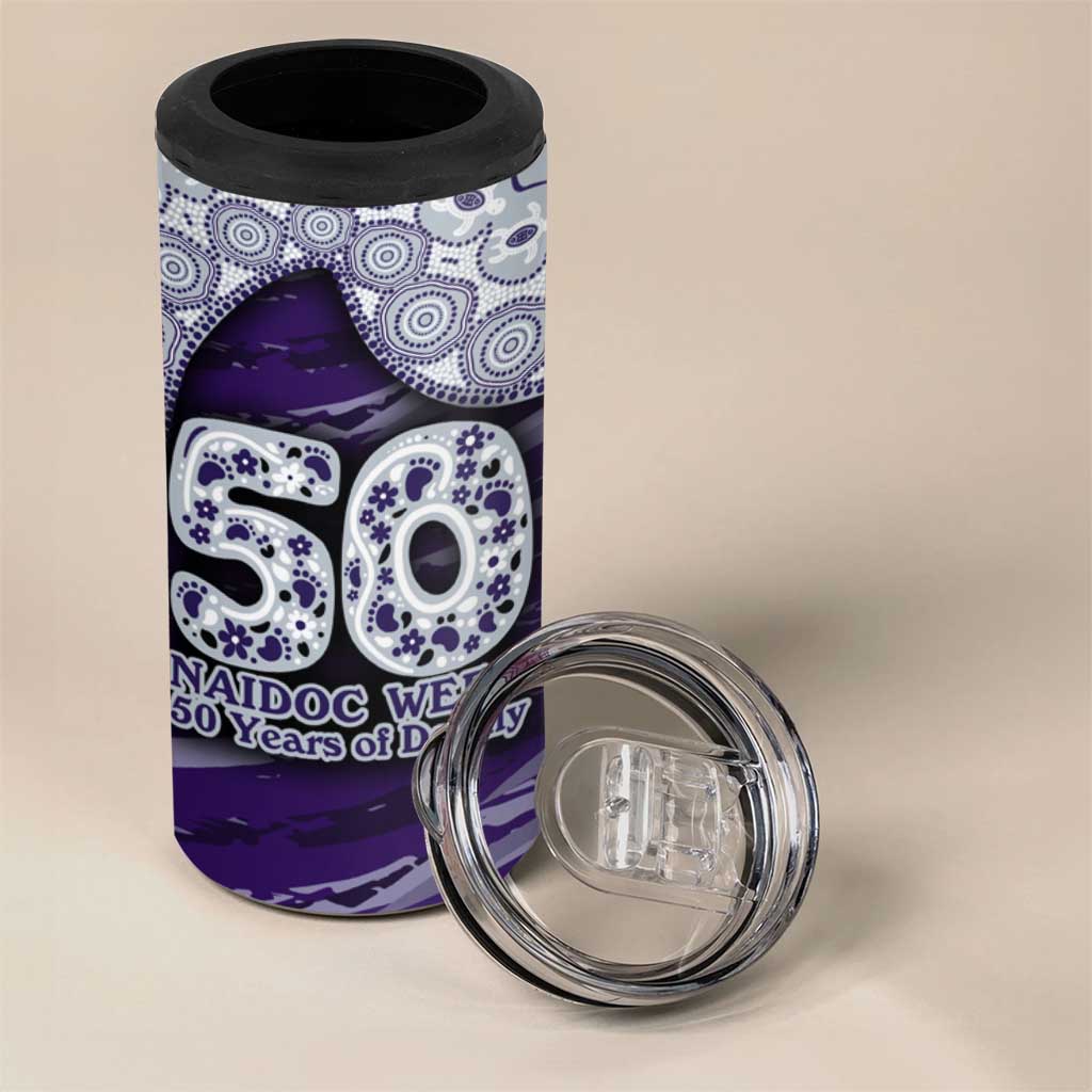 Fremantle Dockers NAIDOC Week 2026 4 in 1 Can Cooler Tumbler Australian Aboriginal Dot Art Dreamtime Pattern Style