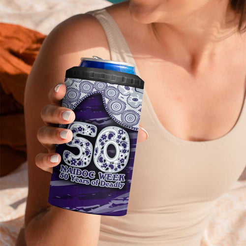 Fremantle Dockers NAIDOC Week 2026 4 in 1 Can Cooler Tumbler Australian Aboriginal Dot Art Dreamtime Pattern Style