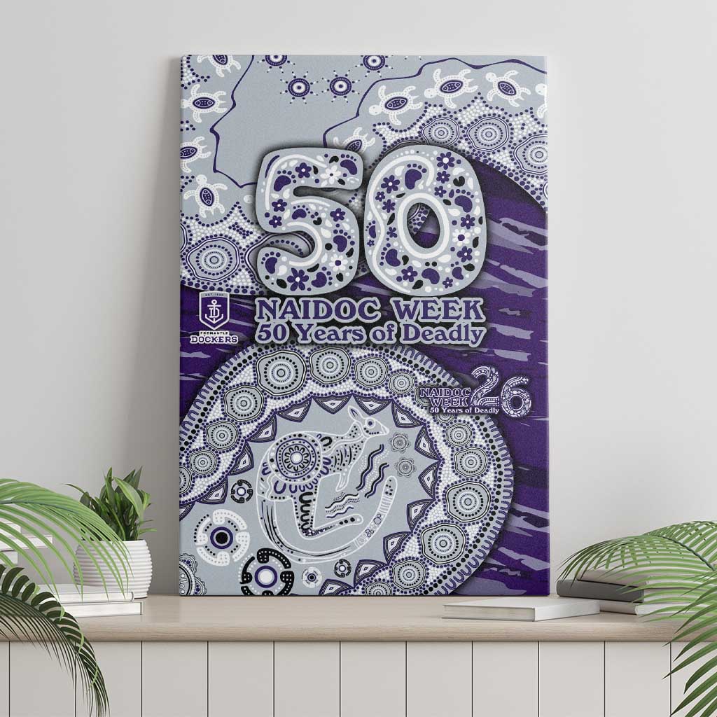 Fremantle Dockers NAIDOC Week 2026 Canvas Wall Art Australian Aboriginal Dot Art Dreamtime Pattern Style