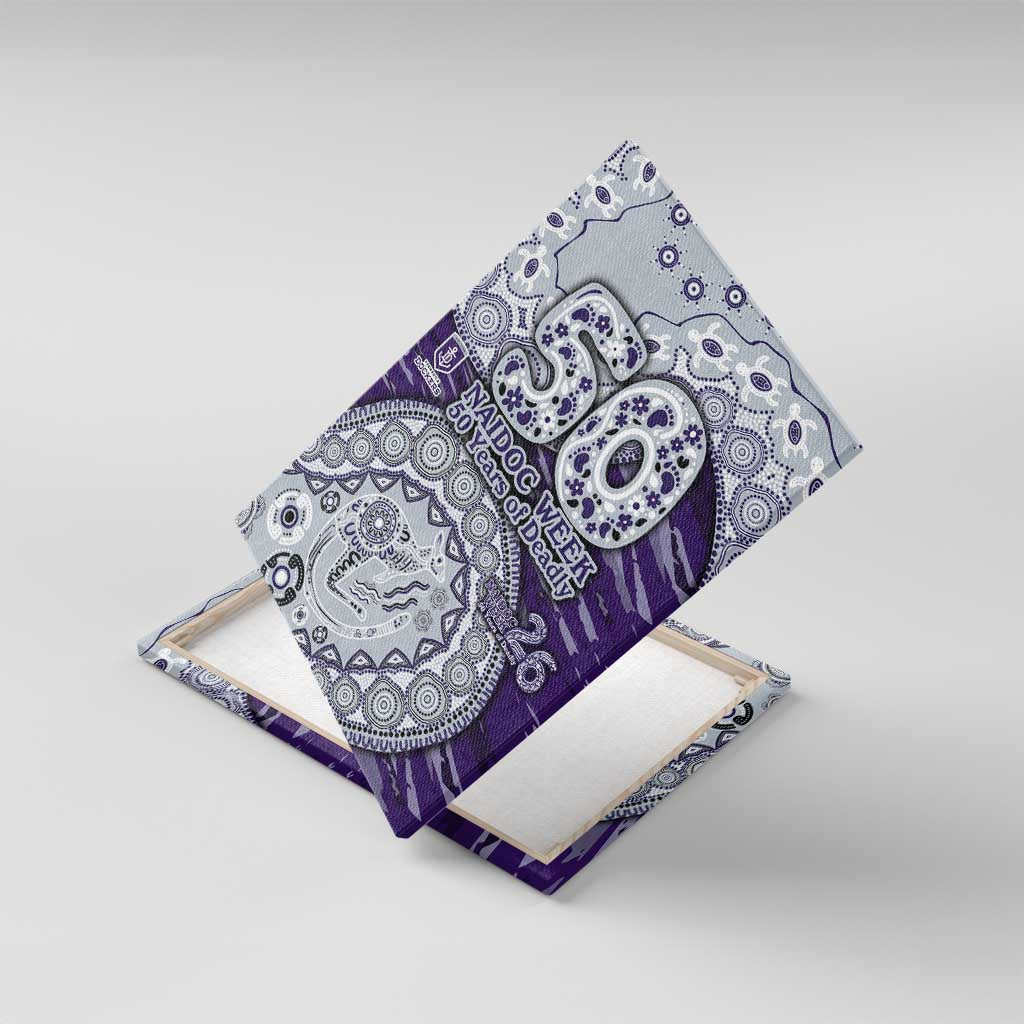 Fremantle Dockers NAIDOC Week 2026 Canvas Wall Art Australian Aboriginal Dot Art Dreamtime Pattern Style
