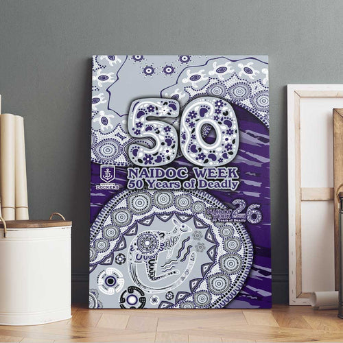 Fremantle Dockers NAIDOC Week 2026 Canvas Wall Art Australian Aboriginal Dot Art Dreamtime Pattern Style