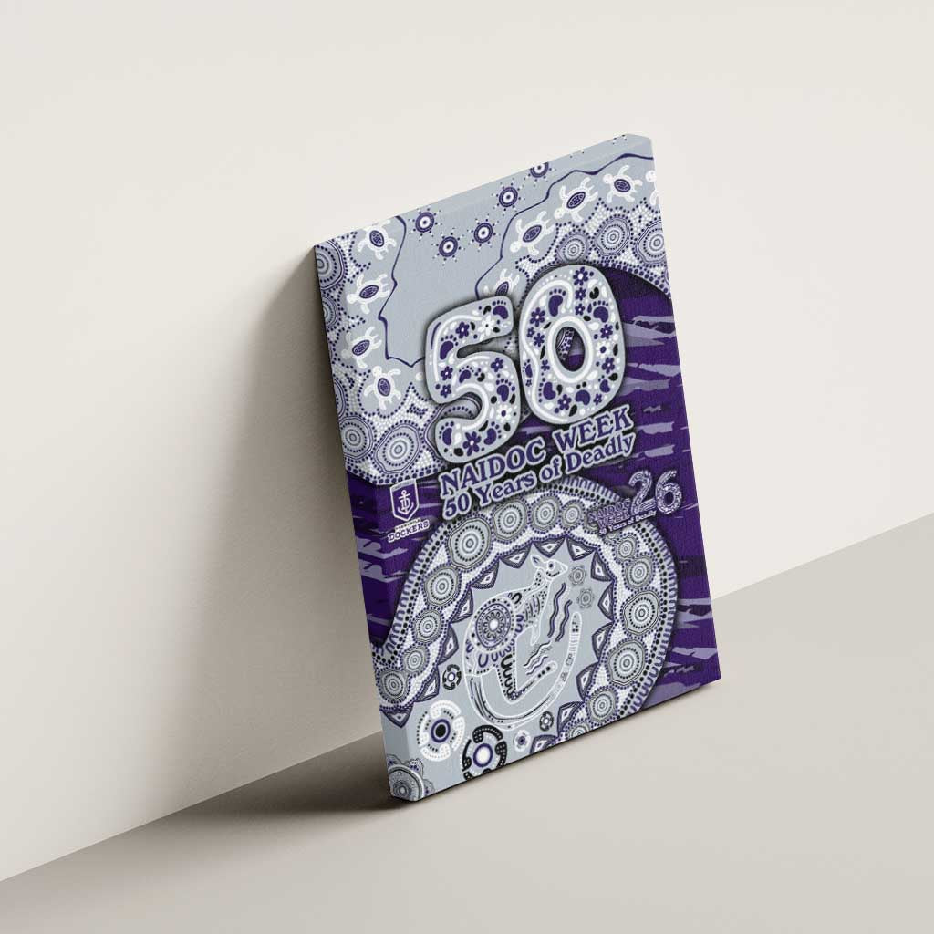 Fremantle Dockers NAIDOC Week 2026 Canvas Wall Art Australian Aboriginal Dot Art Dreamtime Pattern Style