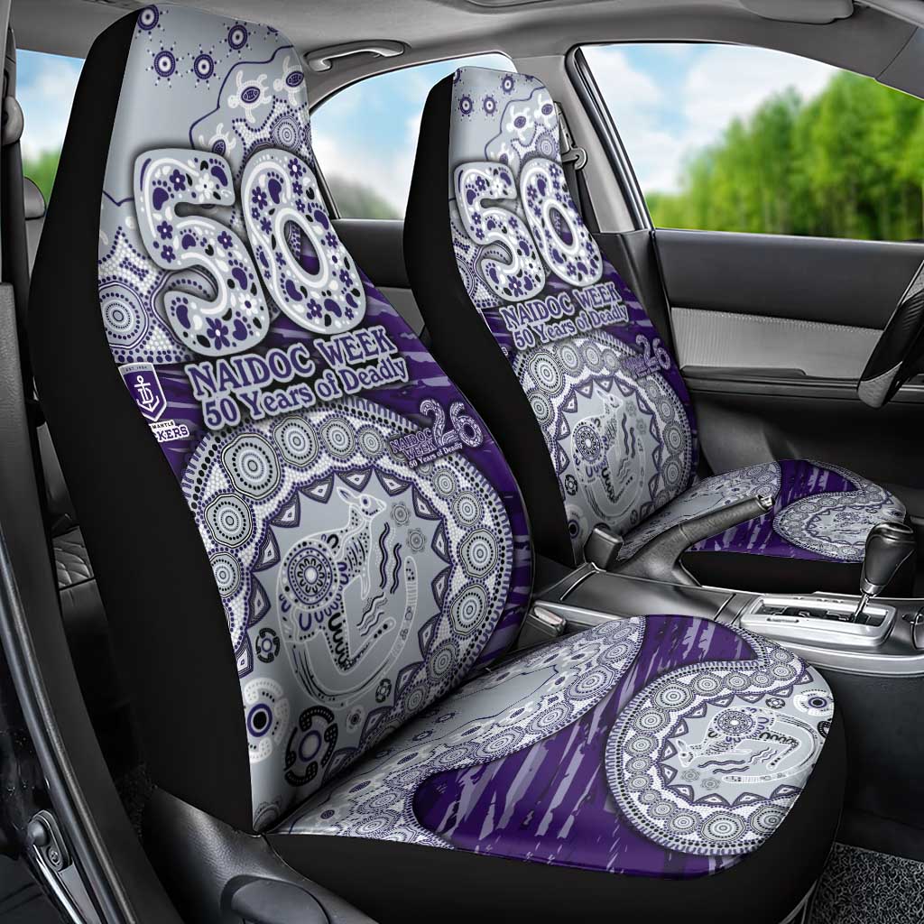Fremantle Dockers NAIDOC Week 2026 Car Seat Cover Australian Aboriginal Dot Art Dreamtime Pattern Style