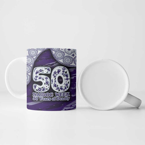 Fremantle Dockers NAIDOC Week 2026 Ceramic Mug Australian Aboriginal Dot Art Dreamtime Pattern Style