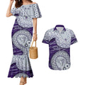 Fremantle Dockers NAIDOC Week 2026 Couples Matching Mermaid Dress and Hawaiian Shirt Australian Aboriginal Dot Art Dreamtime Pattern Style