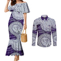 Fremantle Dockers NAIDOC Week 2026 Couples Matching Mermaid Dress and Long Sleeve Button Shirt Australian Aboriginal Dot Art Dreamtime Pattern Style
