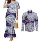 Fremantle Dockers NAIDOC Week 2026 Couples Matching Mermaid Dress and Long Sleeve Button Shirt Australian Aboriginal Dot Art Dreamtime Pattern Style