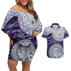 Fremantle Dockers NAIDOC Week 2026 Couples Matching Off Shoulder Short Dress and Hawaiian Shirt Australian Aboriginal Dot Art Dreamtime Pattern Style