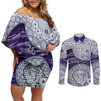 Fremantle Dockers NAIDOC Week 2026 Couples Matching Off Shoulder Short Dress and Long Sleeve Button Shirt Australian Aboriginal Dot Art Dreamtime Pattern Style