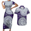 Fremantle Dockers NAIDOC Week 2026 Couples Matching Short Sleeve Bodycon Dress and Hawaiian Shirt Australian Aboriginal Dot Art Dreamtime Pattern Style
