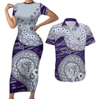 Fremantle Dockers NAIDOC Week 2026 Couples Matching Short Sleeve Bodycon Dress and Hawaiian Shirt Australian Aboriginal Dot Art Dreamtime Pattern Style