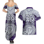 Fremantle Dockers NAIDOC Week 2026 Couples Matching Summer Maxi Dress and Hawaiian Shirt Australian Aboriginal Dot Art Dreamtime Pattern Style