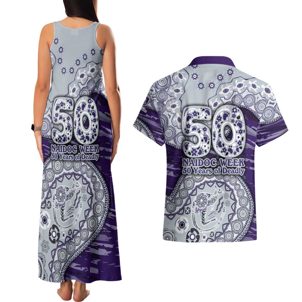 Fremantle Dockers NAIDOC Week 2026 Couples Matching Tank Maxi Dress and Hawaiian Shirt Australian Aboriginal Dot Art Dreamtime Pattern Style