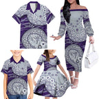 Fremantle Dockers NAIDOC Week 2026 Family Matching Off The Shoulder Long Sleeve Dress and Hawaiian Shirt Australian Aboriginal Dot Art Dreamtime Pattern Style