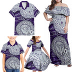 Fremantle Dockers NAIDOC Week 2026 Family Matching Off Shoulder Maxi Dress and Hawaiian Shirt Australian Aboriginal Dot Art Dreamtime Pattern Style