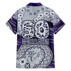 Fremantle Dockers NAIDOC Week 2026 Family Matching Off Shoulder Maxi Dress and Hawaiian Shirt Australian Aboriginal Dot Art Dreamtime Pattern Style