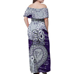 Fremantle Dockers NAIDOC Week 2026 Family Matching Off Shoulder Maxi Dress and Hawaiian Shirt Australian Aboriginal Dot Art Dreamtime Pattern Style