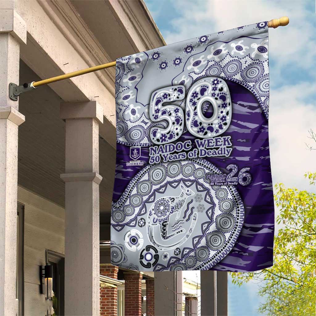 Fremantle Dockers NAIDOC Week 2026 Garden Flag Australian Aboriginal Dot Art Dreamtime Pattern Style