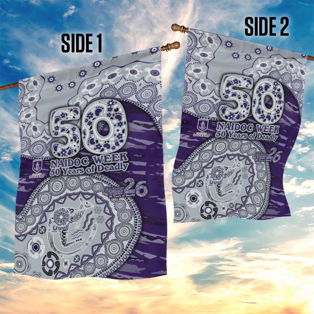 Fremantle Dockers NAIDOC Week 2026 Garden Flag Australian Aboriginal Dot Art Dreamtime Pattern Style