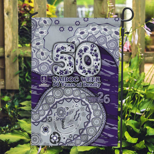 Fremantle Dockers NAIDOC Week 2026 Garden Flag Australian Aboriginal Dot Art Dreamtime Pattern Style