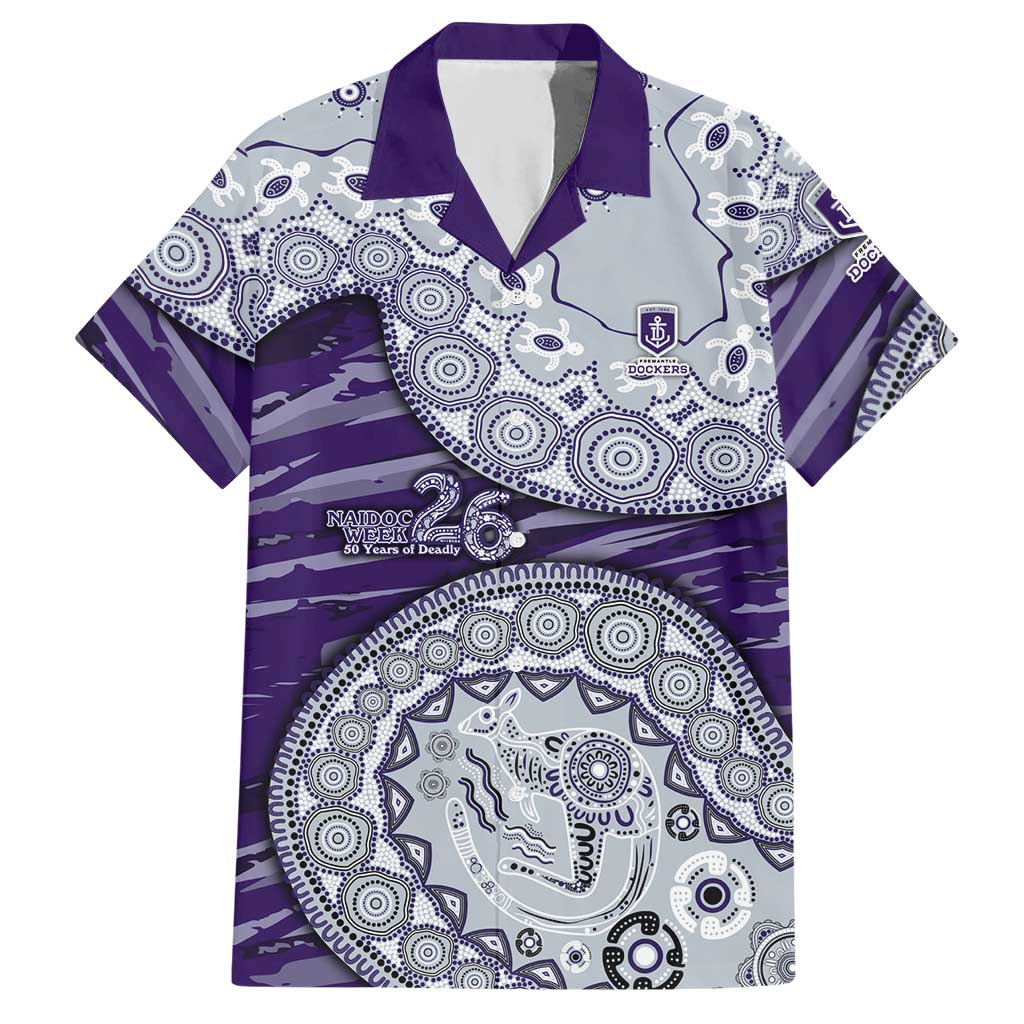 Fremantle Dockers NAIDOC Week 2026 Hawaiian Shirt Australian Aboriginal Dot Art Dreamtime Pattern Style