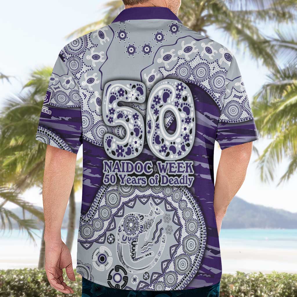 Fremantle Dockers NAIDOC Week 2026 Hawaiian Shirt Australian Aboriginal Dot Art Dreamtime Pattern Style