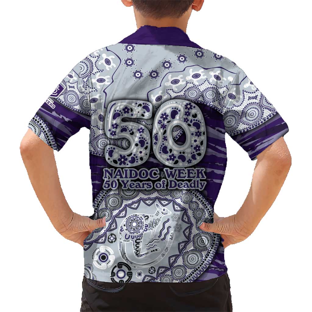 Fremantle Dockers NAIDOC Week 2026 Hawaiian Shirt Australian Aboriginal Dot Art Dreamtime Pattern Style