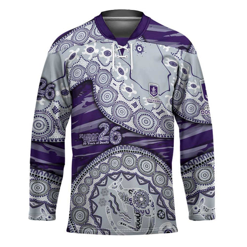 Fremantle Dockers NAIDOC Week 2026 Hockey Jersey Australian Aboriginal Dot Art Dreamtime Pattern Style