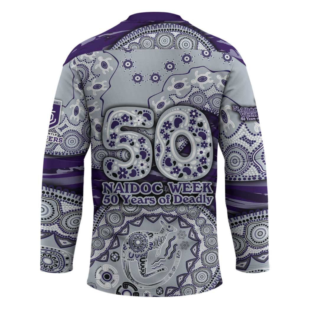 Fremantle Dockers NAIDOC Week 2026 Hockey Jersey Australian Aboriginal Dot Art Dreamtime Pattern Style
