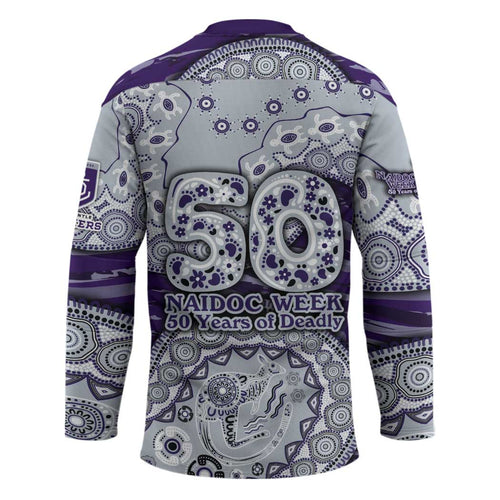 Fremantle Dockers NAIDOC Week 2026 Hockey Jersey Australian Aboriginal Dot Art Dreamtime Pattern Style