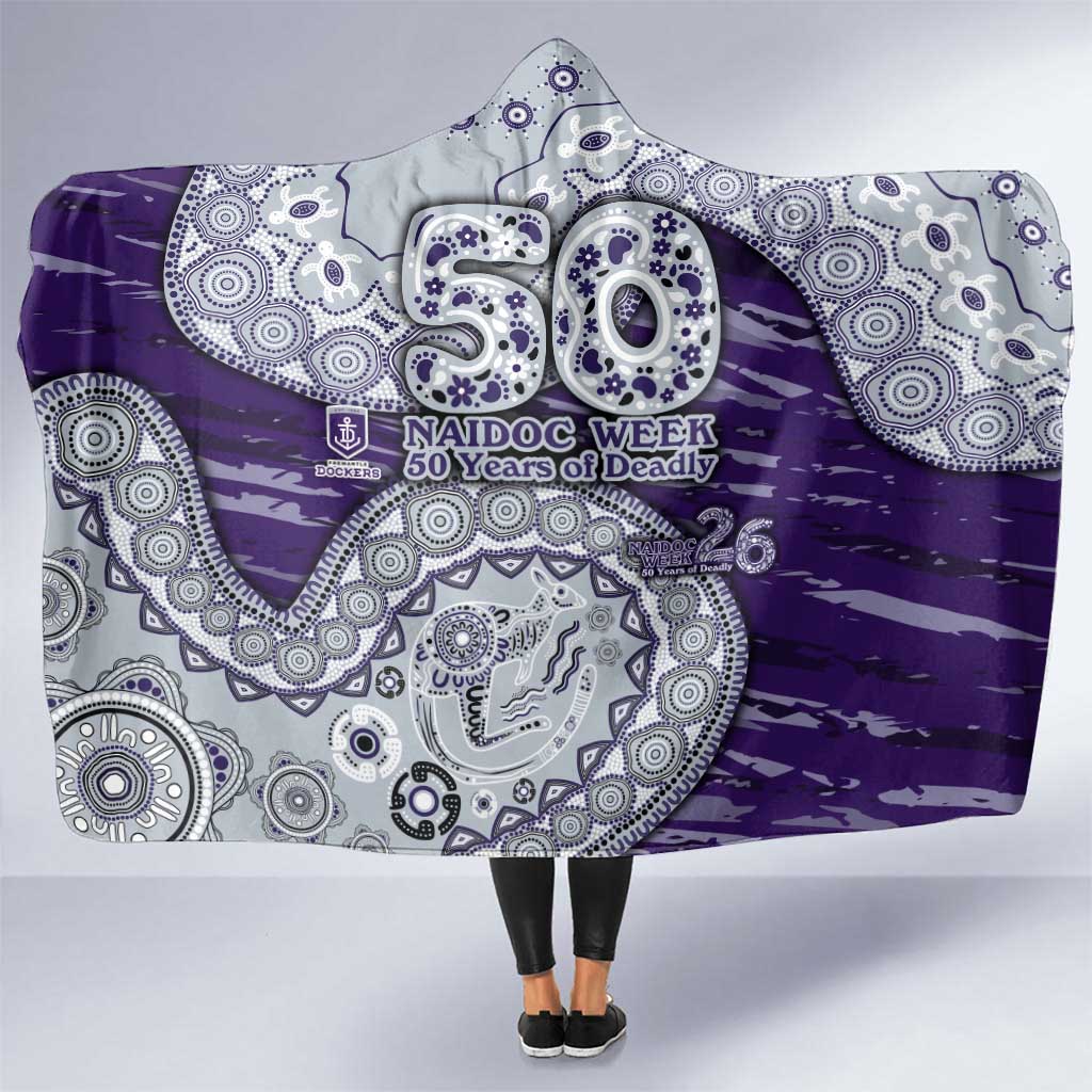 Fremantle Dockers NAIDOC Week 2026 Hooded Blanket Australian Aboriginal Dot Art Dreamtime Pattern Style