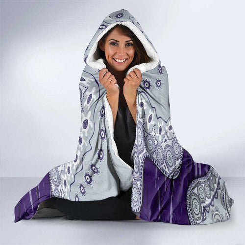 Fremantle Dockers NAIDOC Week 2026 Hooded Blanket Australian Aboriginal Dot Art Dreamtime Pattern Style
