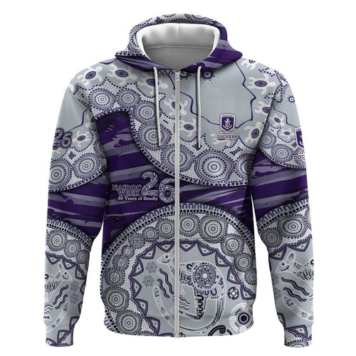 Fremantle Dockers NAIDOC Week 2026 Hoodie Australian Aboriginal Dot Art Dreamtime Pattern Style