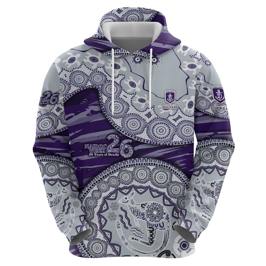Fremantle Dockers NAIDOC Week 2026 Hoodie Australian Aboriginal Dot Art Dreamtime Pattern Style