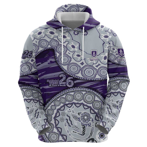 Fremantle Dockers NAIDOC Week 2026 Hoodie Australian Aboriginal Dot Art Dreamtime Pattern Style