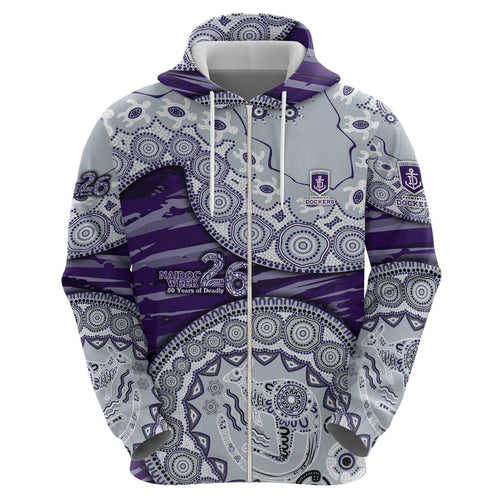 Fremantle Dockers NAIDOC Week 2026 Hoodie Australian Aboriginal Dot Art Dreamtime Pattern Style
