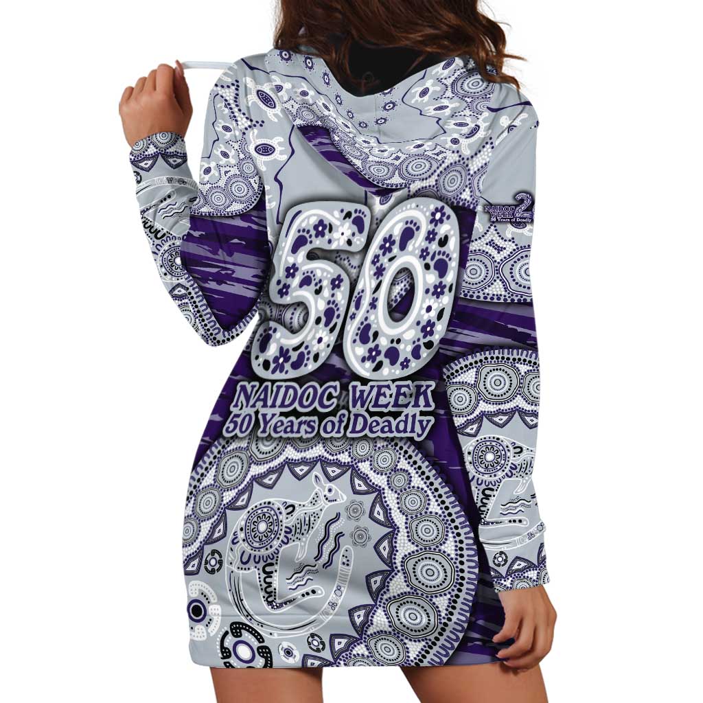 Fremantle Dockers NAIDOC Week 2026 Hoodie Dress Australian Aboriginal Dot Art Dreamtime Pattern Style
