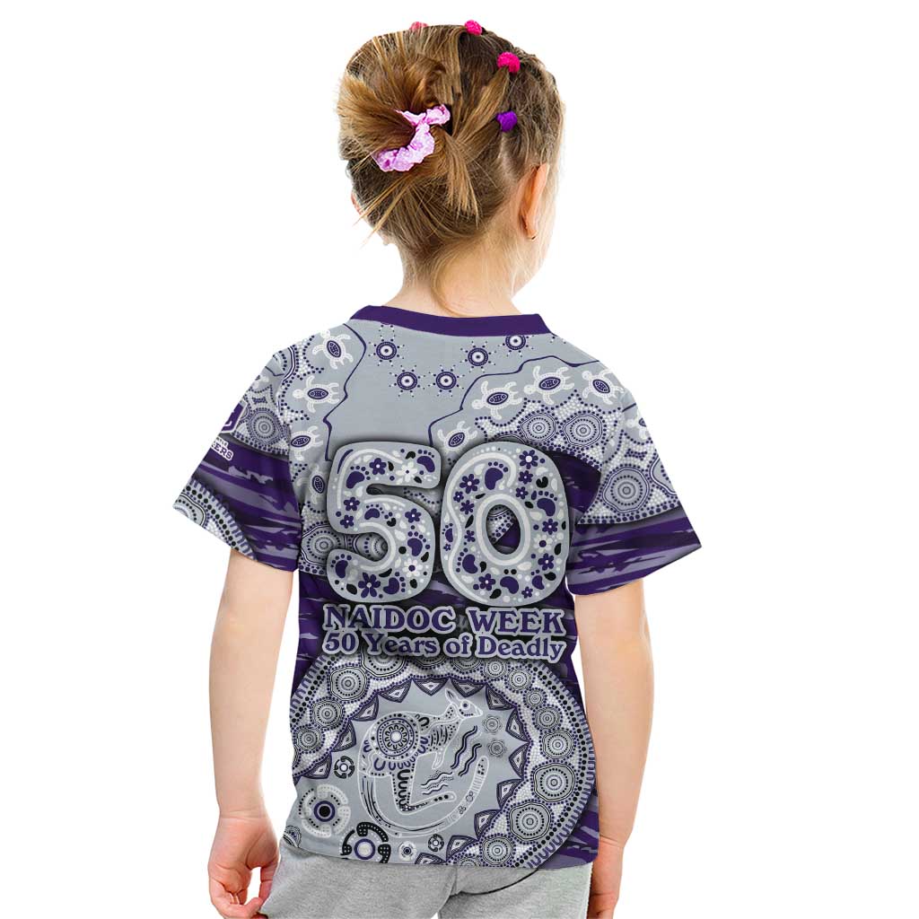 Fremantle Dockers NAIDOC Week 2026 Kid T Shirt Australian Aboriginal Dot Art Dreamtime Pattern Style