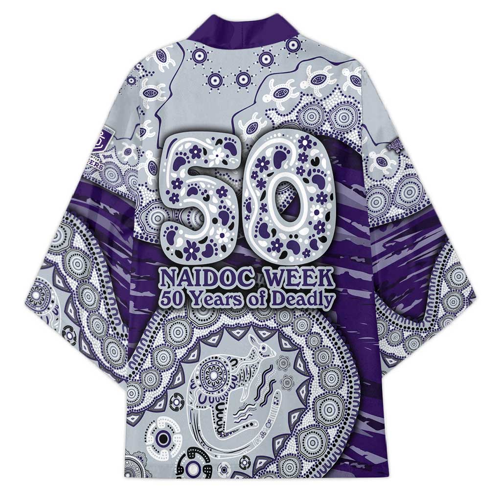 Fremantle Dockers NAIDOC Week 2026 Kimono Australian Aboriginal Dot Art Dreamtime Pattern Style