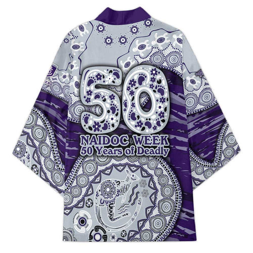 Fremantle Dockers NAIDOC Week 2026 Kimono Australian Aboriginal Dot Art Dreamtime Pattern Style