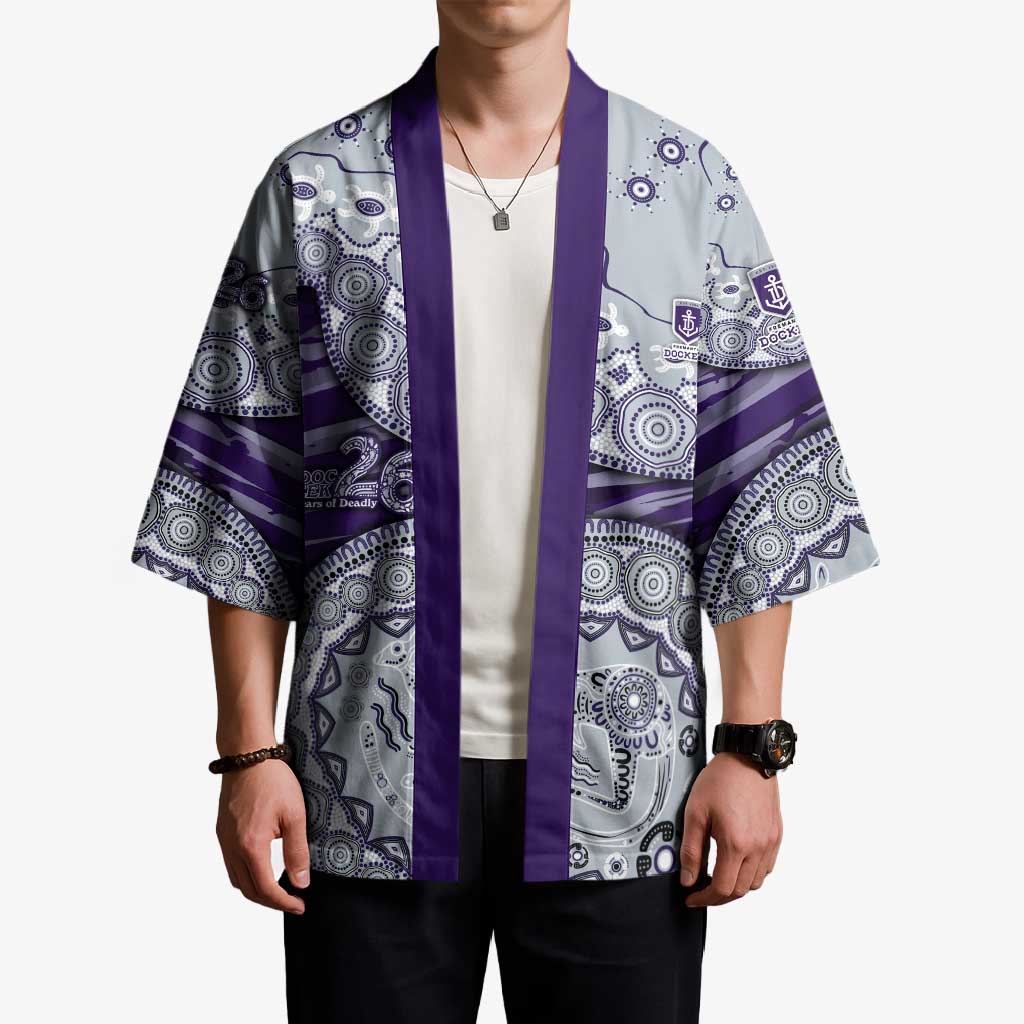 Fremantle Dockers NAIDOC Week 2026 Kimono Australian Aboriginal Dot Art Dreamtime Pattern Style